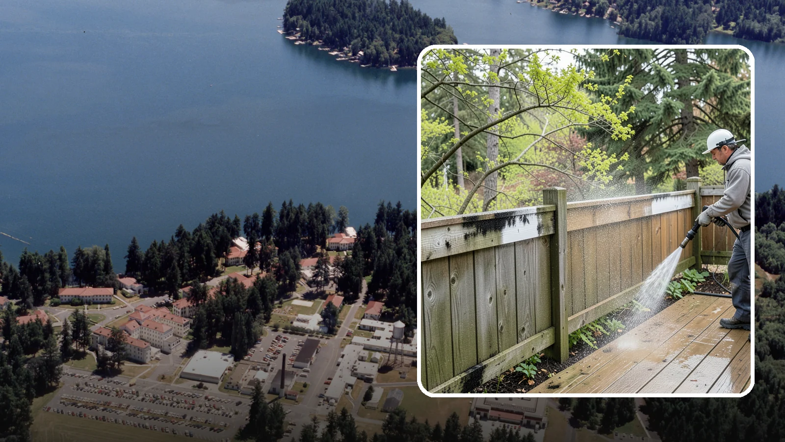 Fence Mildew Removal in Lakewood, Pierce County, WA - Targeted mildew treatment for the black-spotted, shaded fence sections our damp climate breeds year-round.