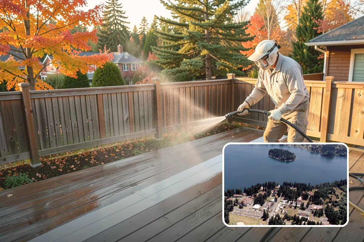 Fence Mildew Removal in Lakewood, Pierce County, WA - Kills mildew at the root instead of just rinsing the surface