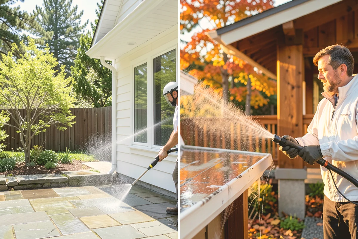 Fence Mildew Removal in Langley, Island County, WA - Identify the mildew-heavy shaded and low sections