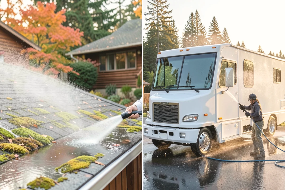 Fence Mildew Removal in Mercer Island, King County, WA - Identify the mildew-heavy shaded and low sections