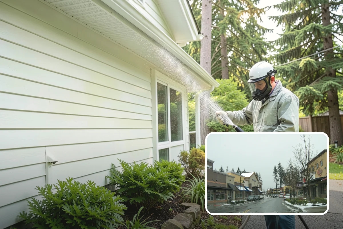 Fence Mildew Removal in Mill Creek, Snohomish County, WA - Kills mildew at the root instead of just rinsing the surface