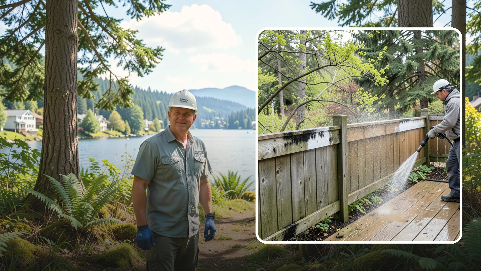 Fence Mildew Removal in Milton, King County, WA - Targeted mildew treatment for the black-spotted, shaded fence sections our damp climate breeds year-round.