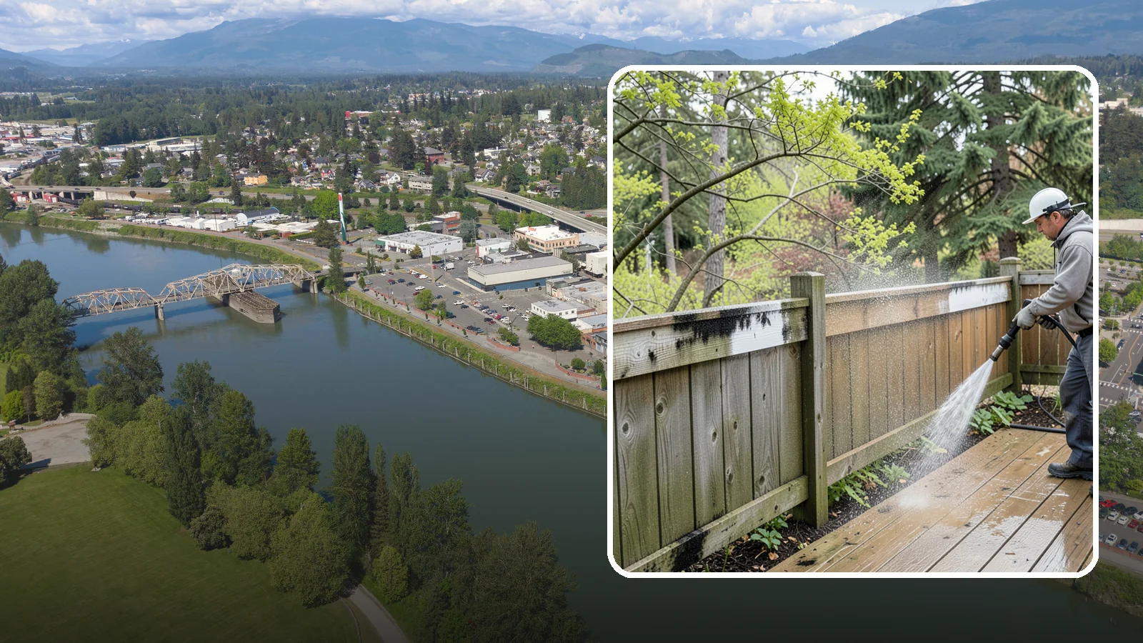 Fence Mildew Removal in Mount Vernon, Skagit County, WA - Targeted mildew treatment for the black-spotted, shaded fence sections our damp climate breeds year-round.