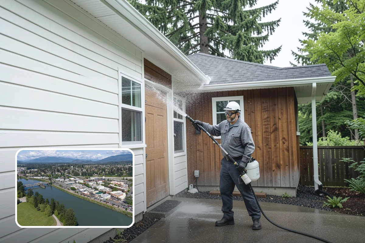 Fence Mildew Removal in Mount Vernon, Skagit County, WA - Kills mildew at the root instead of just rinsing the surface