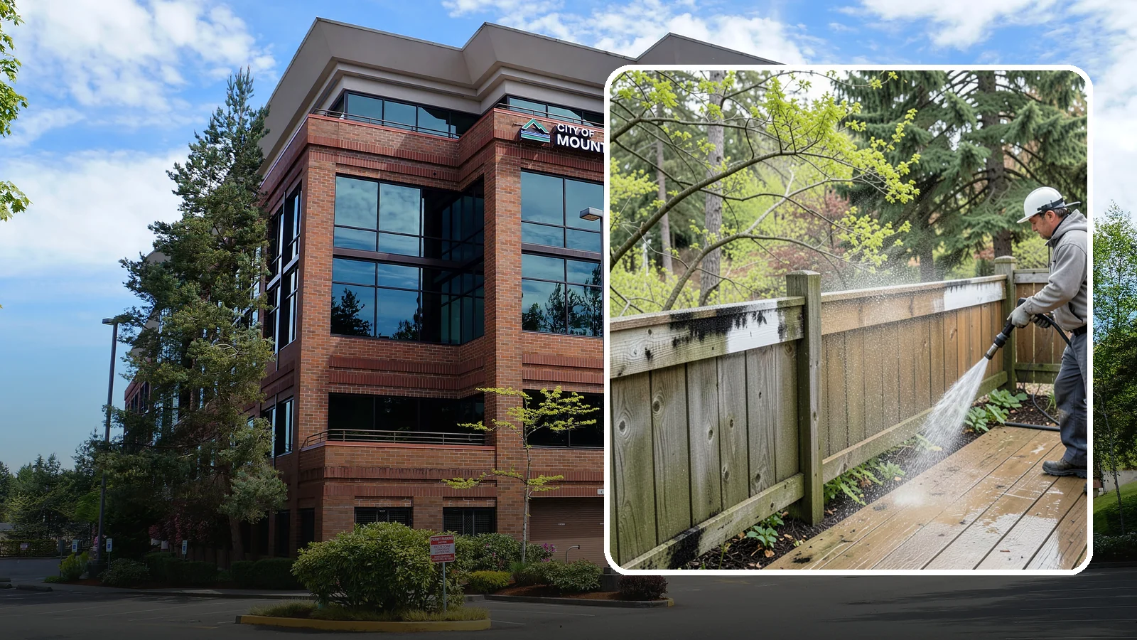 Fence Mildew Removal in Mountlake Terrace, Snohomish County, WA - Targeted mildew treatment for the black-spotted, shaded fence sections our damp climate breeds year-round.