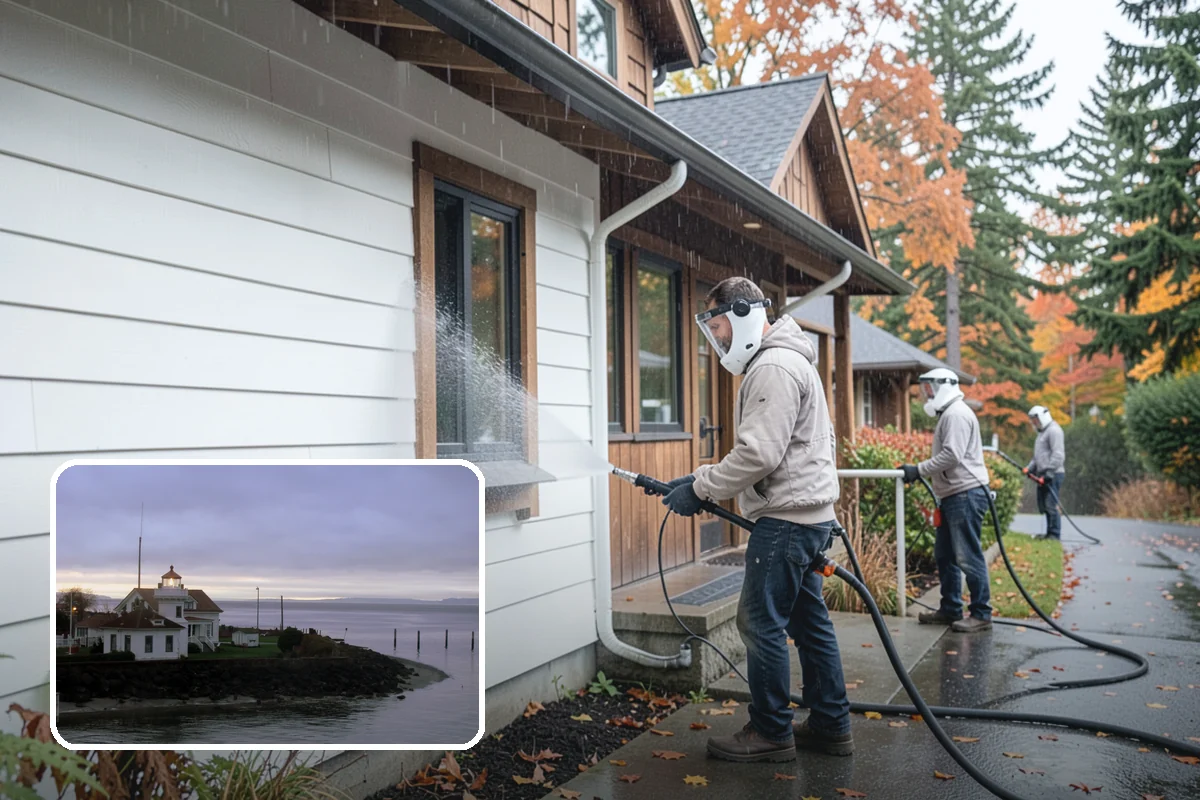 Fence Mildew Removal in Mukilteo, Snohomish County, WA - Kills mildew at the root instead of just rinsing the surface