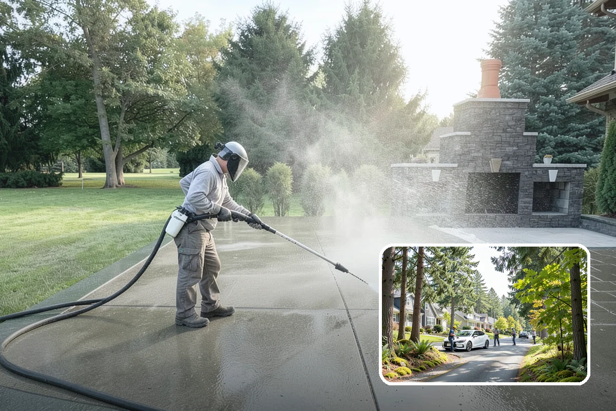 Fence Mildew Removal in Normandy Park, King County, WA - Kills mildew at the root instead of just rinsing the surface