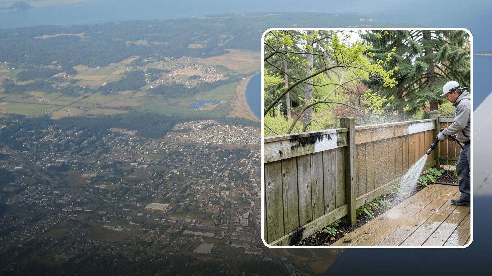 Fence Mildew Removal in Oak Harbor, Island County, WA - Targeted mildew treatment for the black-spotted, shaded fence sections our damp climate breeds year-round.