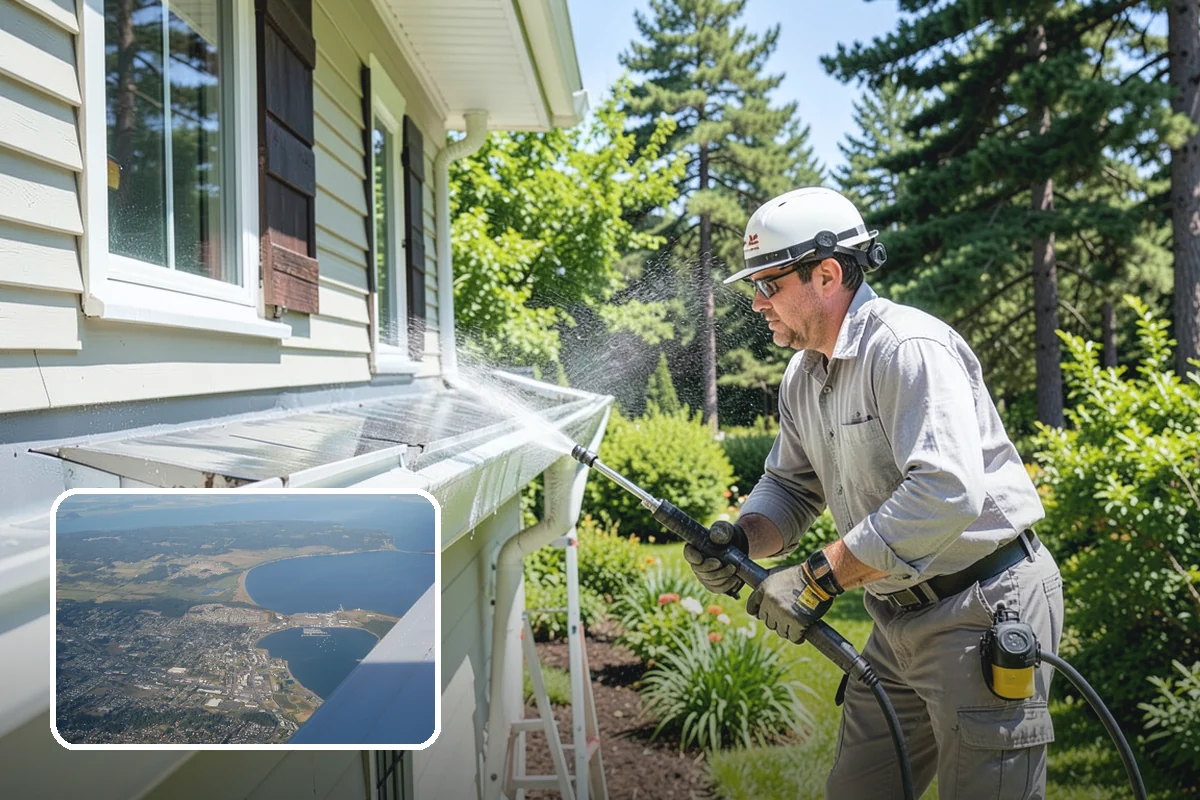Fence Mildew Removal in Oak Harbor, Island County, WA - Kills mildew at the root instead of just rinsing the surface