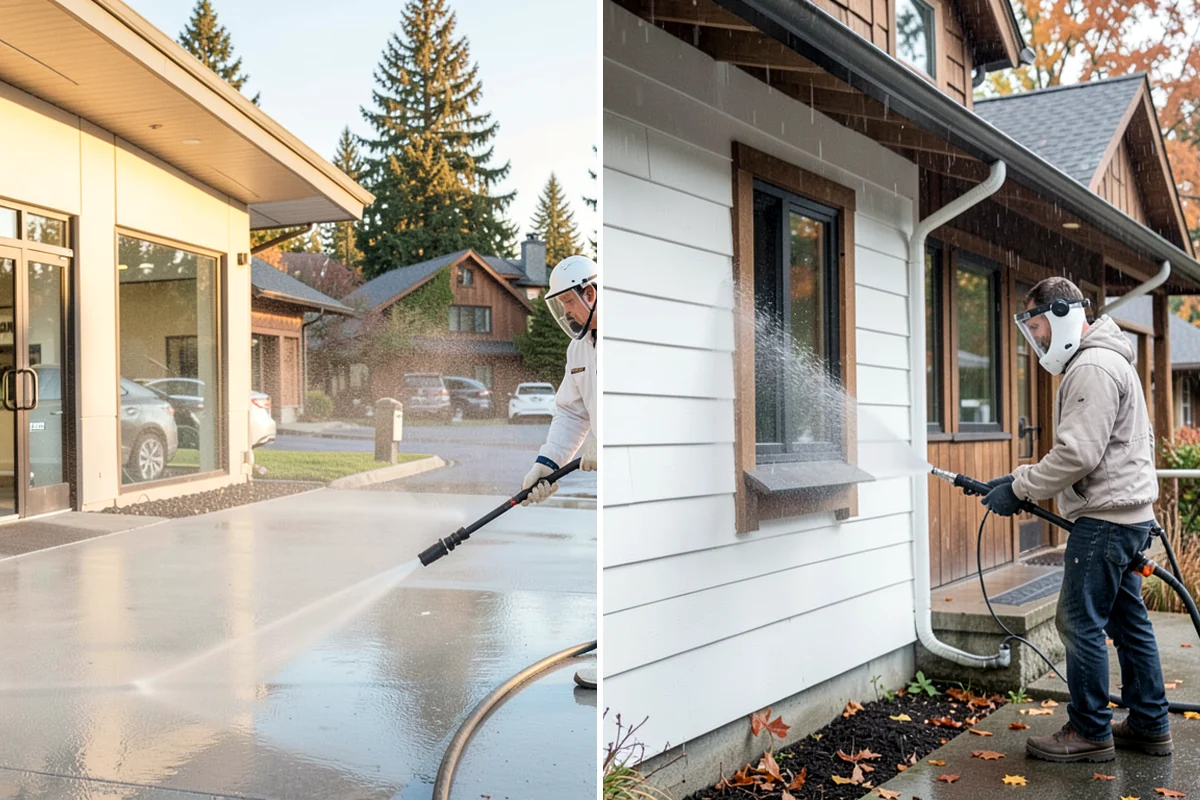 Fence Mildew Removal in Puyallup, Pierce County, WA - Identify the mildew-heavy shaded and low sections