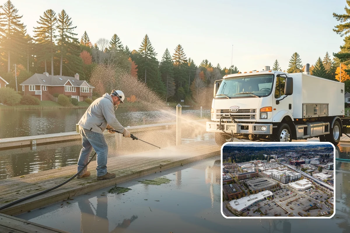 Fence Mildew Removal in Redmond, King County, WA - Kills mildew at the root instead of just rinsing the surface