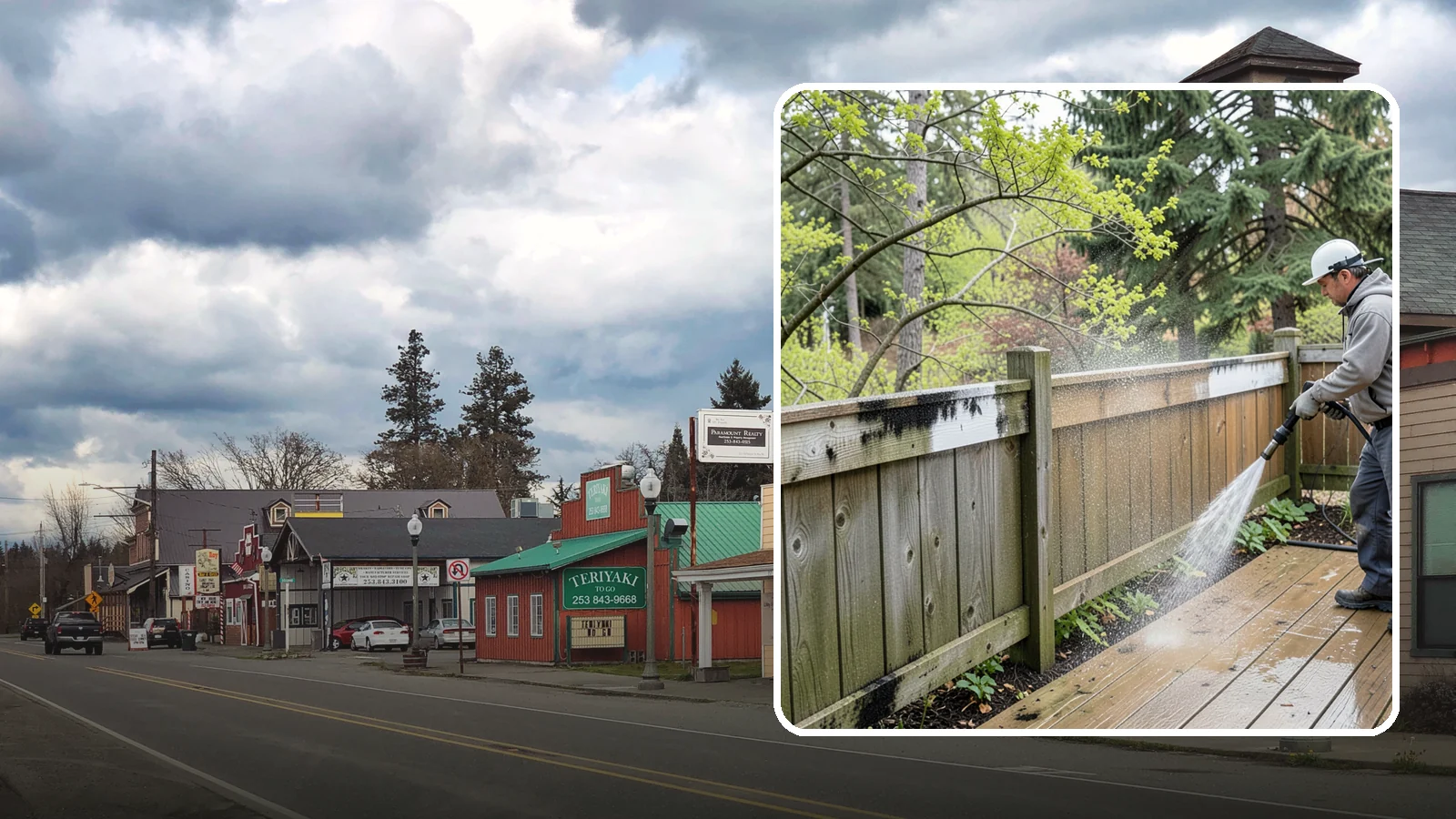 Fence Mildew Removal in Roy, Pierce County, WA - Targeted mildew treatment for the black-spotted, shaded fence sections our damp climate breeds year-round.