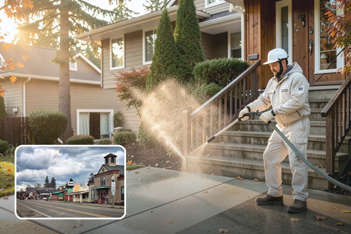 Fence Mildew Removal in Roy, Pierce County, WA - Kills mildew at the root instead of just rinsing the surface