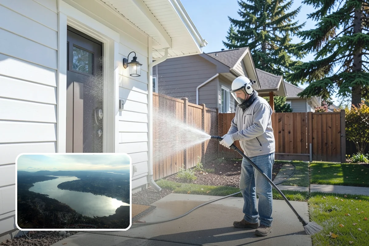 Fence Mildew Removal in Sammamish, King County, WA - Kills mildew at the root instead of just rinsing the surface