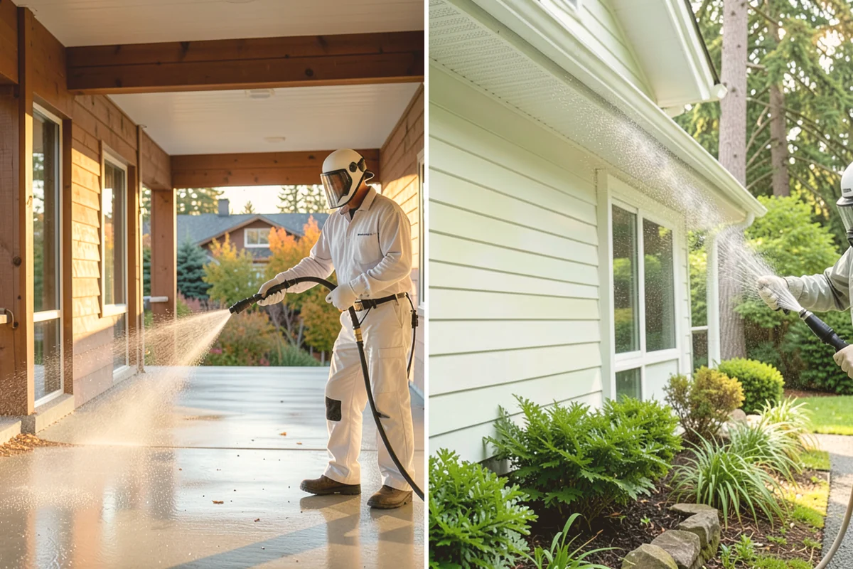 Fence Mildew Removal in Sammamish, King County, WA - Identify the mildew-heavy shaded and low sections