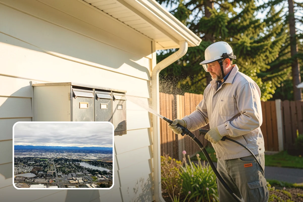 Fence Mildew Removal in SeaTac, King County, WA - Kills mildew at the root instead of just rinsing the surface