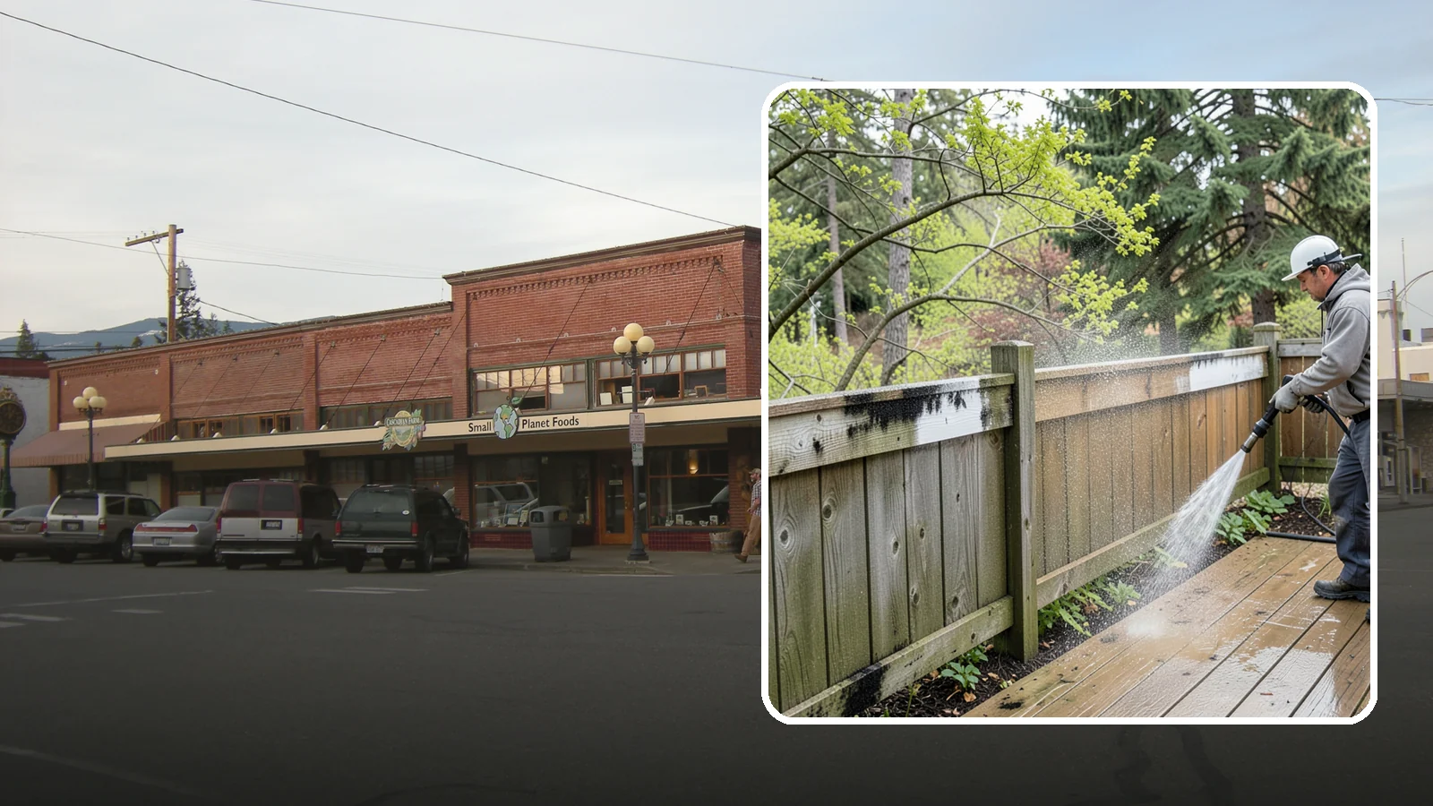 Fence Mildew Removal in Sedro-Woolley, Skagit County, WA - Targeted mildew treatment for the black-spotted, shaded fence sections our damp climate breeds year-round.