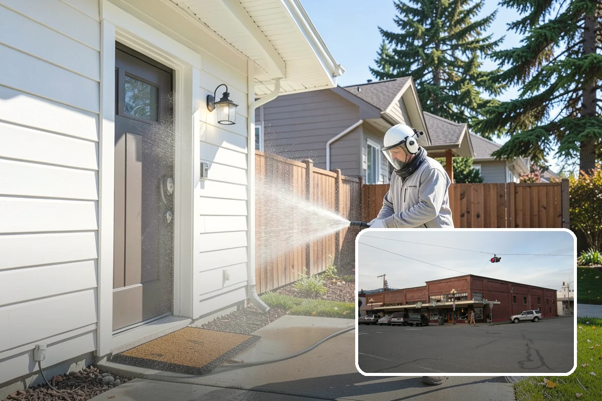 Fence Mildew Removal in Sedro-Woolley, Skagit County, WA - Kills mildew at the root instead of just rinsing the surface