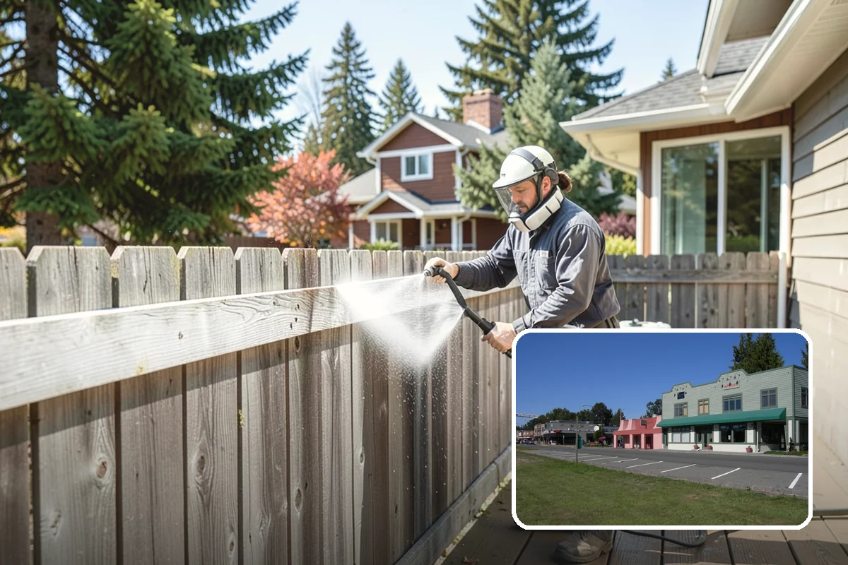 Fence Mildew Removal in Snoqualmie, King County, WA - Kills mildew at the root instead of just rinsing the surface