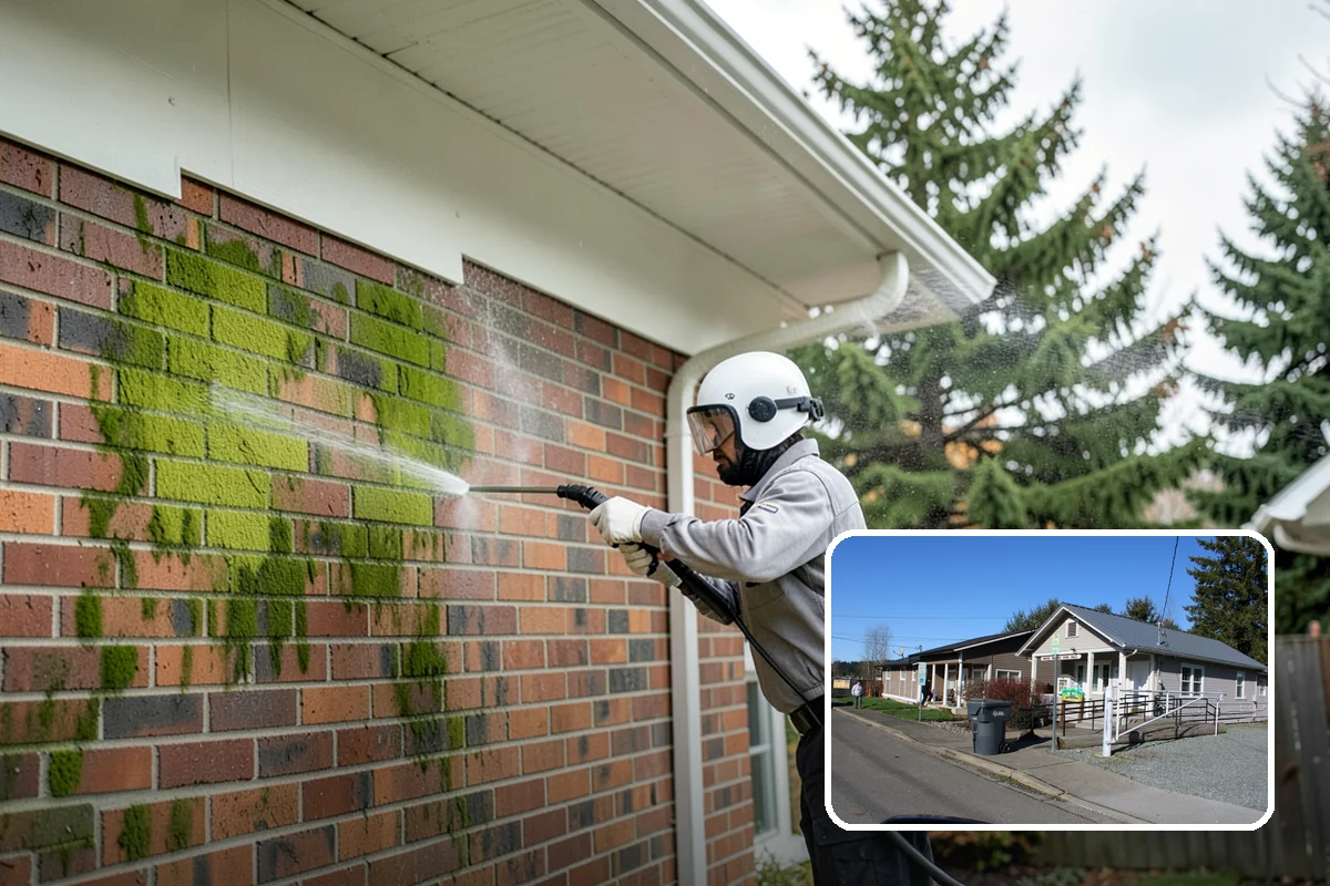 Fence Mildew Removal in South Prairie, Pierce County, WA - Kills mildew at the root instead of just rinsing the surface