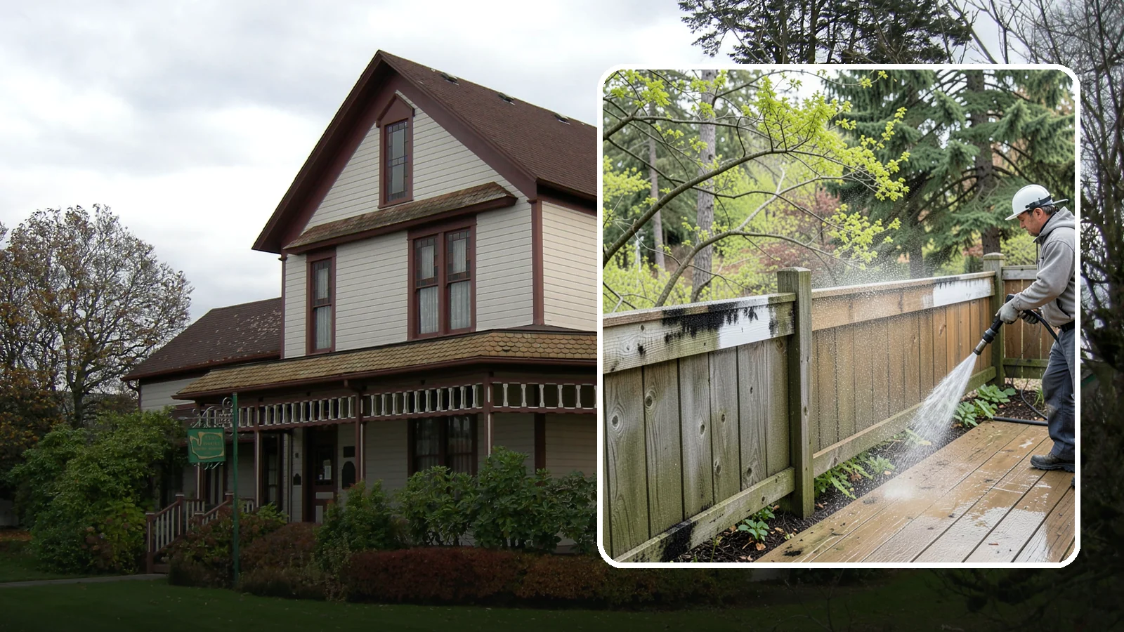 Fence Mildew Removal in Sumner, Pierce County, WA - Targeted mildew treatment for the black-spotted, shaded fence sections our damp climate breeds year-round.