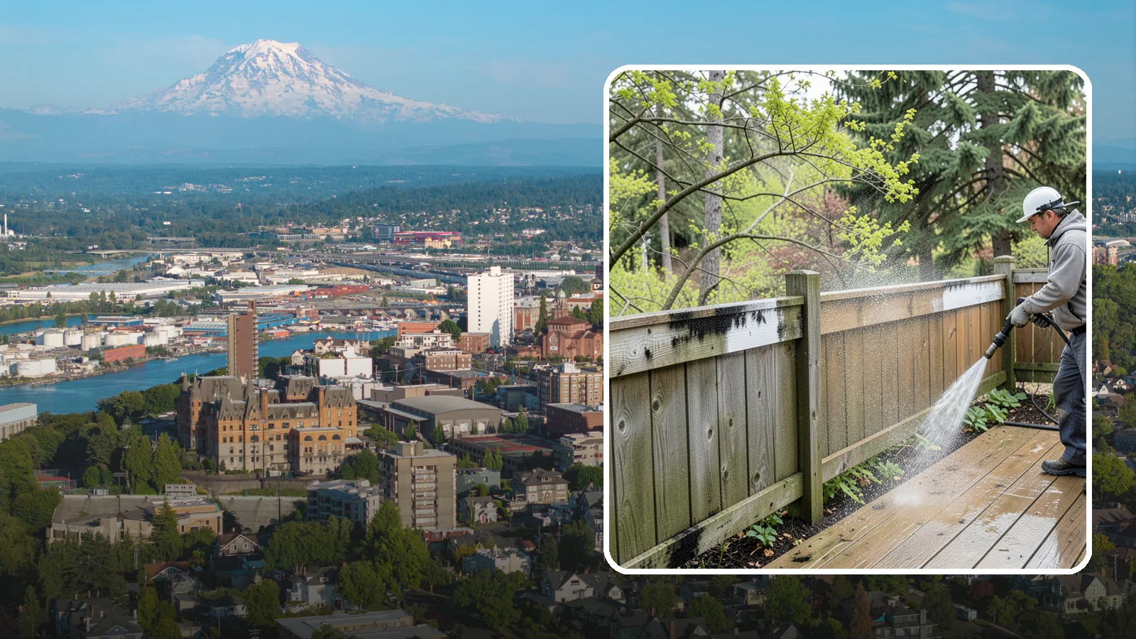 Fence Mildew Removal in Tacoma, Pierce County, WA - Targeted mildew treatment for the black-spotted, shaded fence sections our damp climate breeds year-round.
