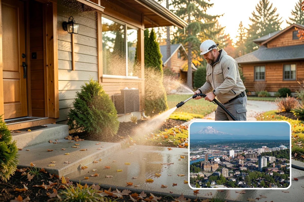 Fence Mildew Removal in Tacoma, Pierce County, WA - Kills mildew at the root instead of just rinsing the surface