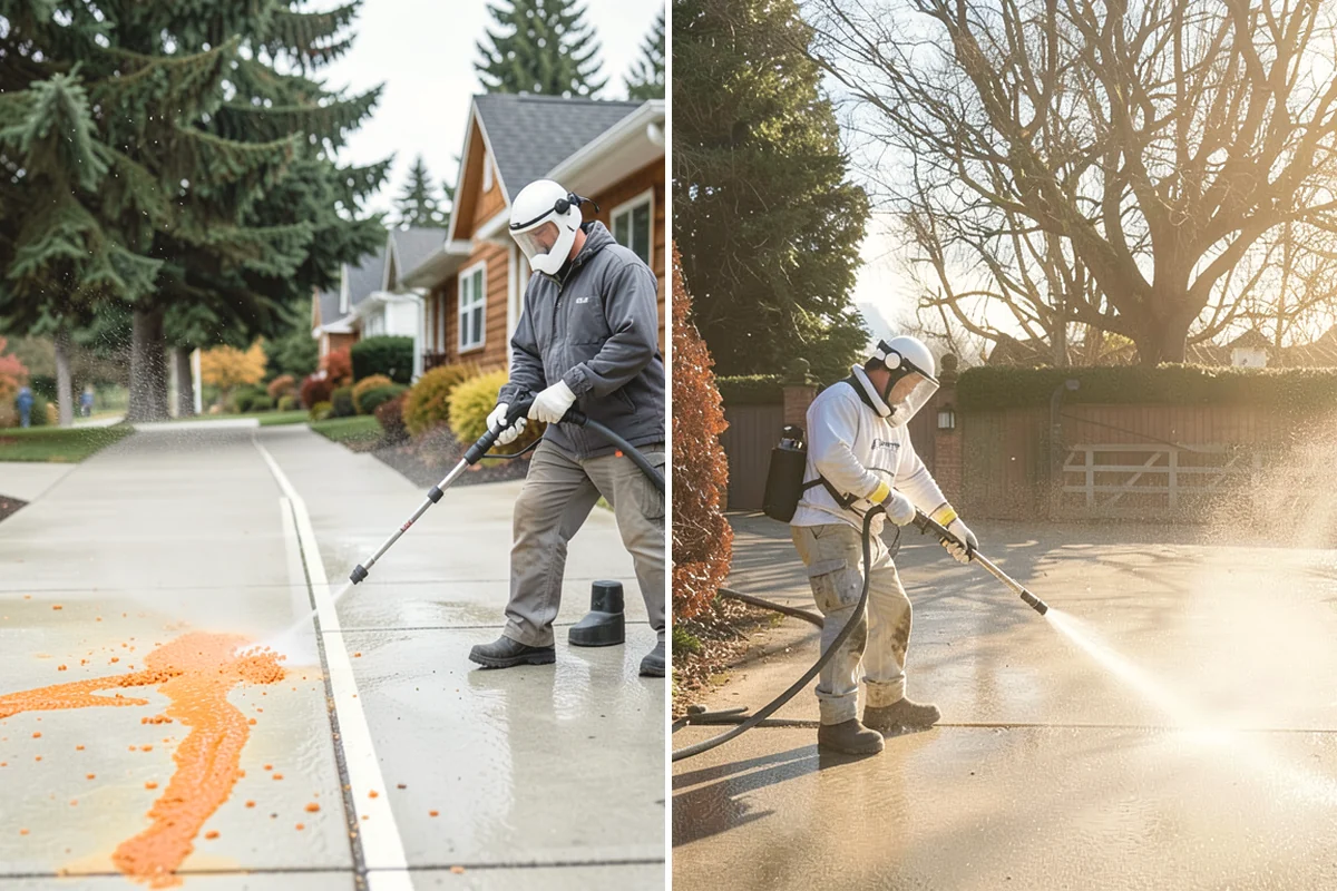 Fence Mildew Removal in Tukwila, King County, WA - Identify the mildew-heavy shaded and low sections