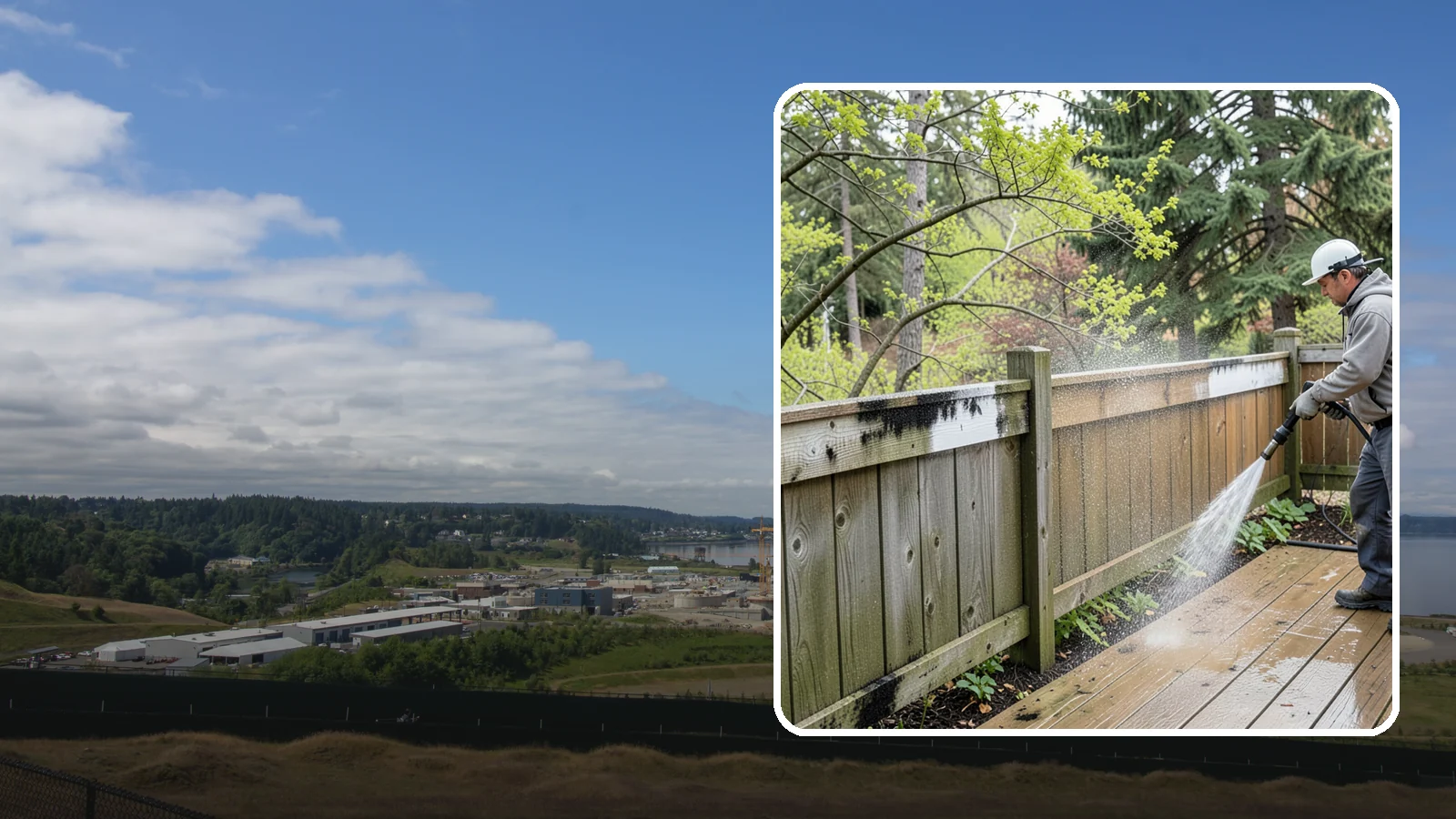 Fence Mildew Removal in University Place, Pierce County, WA - Targeted mildew treatment for the black-spotted, shaded fence sections our damp climate breeds year-round.