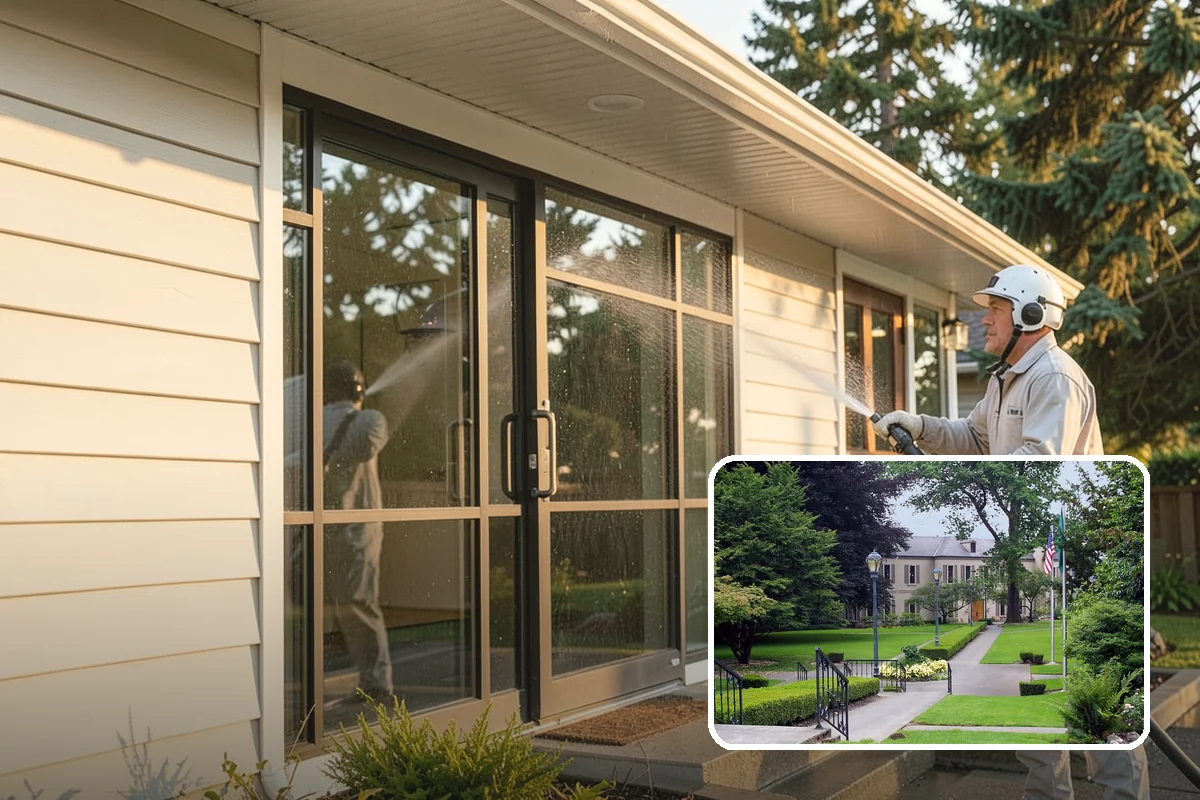 Fence Mildew Removal in Woodinville, King County, WA - Kills mildew at the root instead of just rinsing the surface