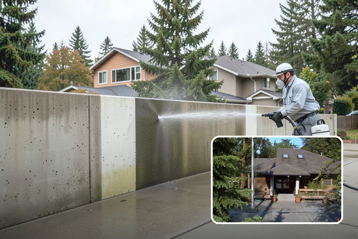 Fence Mildew Removal in Yarrow Point, King County, WA - Kills mildew at the root instead of just rinsing the surface