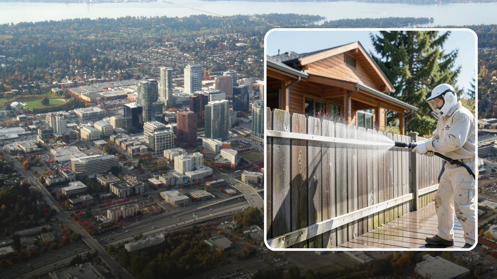 Fence Sealing in Bellevue, King County, WA - Clear water-repellent sealing for wood fences that fends off the rot, graying, and moss our damp climate encourages.