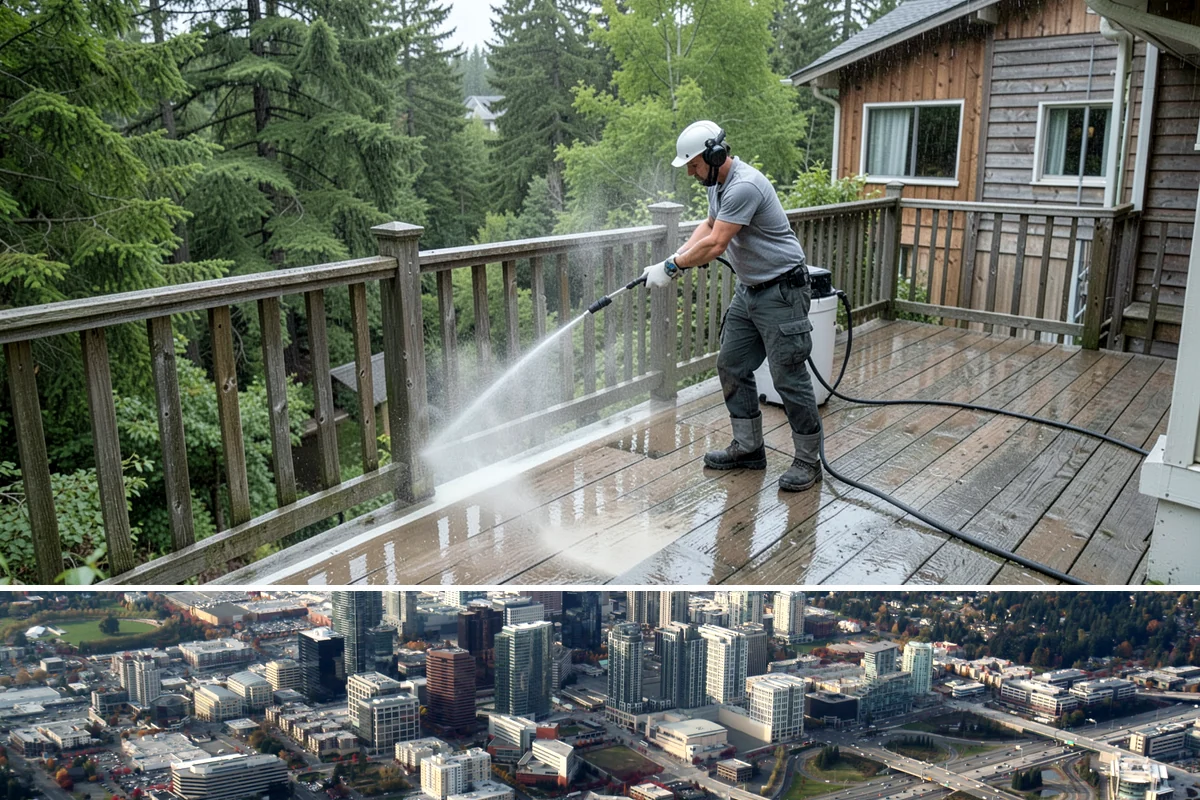 Fence Sealing in Bellevue, King County, WA - Seal fences in the dry summer months when both sides of the boards can dry out and the repellent can bond properly.