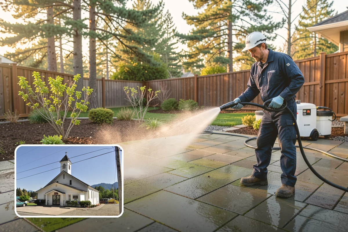 Fence Sealing in Concrete, Skagit County, WA - Sheds rain to slow rot in posts, rails, and pickets