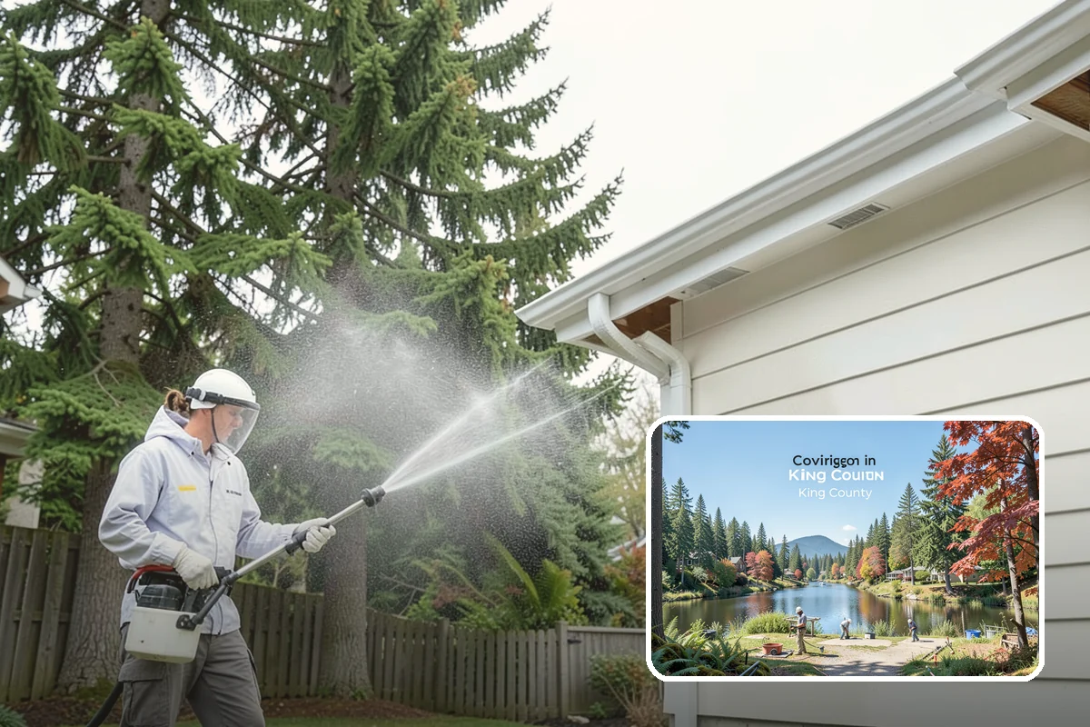 Fence Sealing in Covington, King County, WA - Sheds rain to slow rot in posts, rails, and pickets