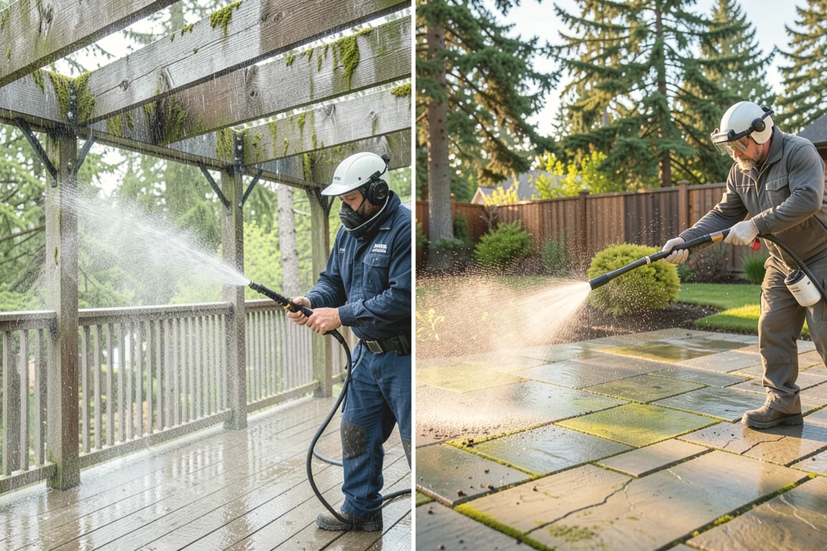 Fence Sealing in Covington, King County, WA - Wash the fence and remove mildew, algae, and loose fibers