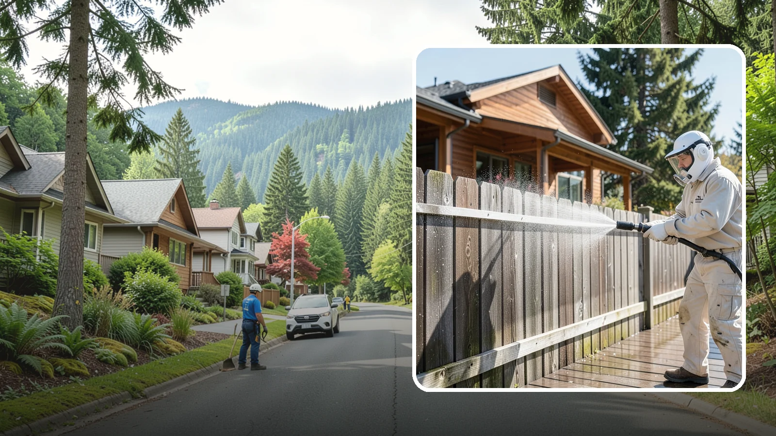 Fence Sealing in Darrington, Snohomish County, WA - Clear water-repellent sealing for wood fences that fends off the rot, graying, and moss our damp climate encourages.