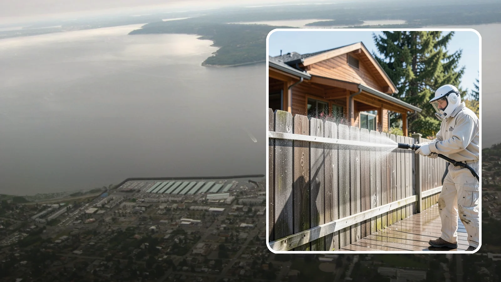 Fence Sealing in Des Moines, King County, WA - Clear water-repellent sealing for wood fences that fends off the rot, graying, and moss our damp climate encourages.