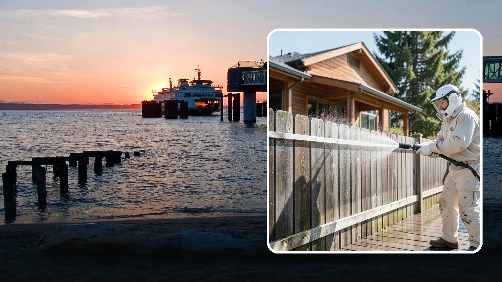 Fence Sealing in Edmonds, Snohomish County, WA - Clear water-repellent sealing for wood fences that fends off the rot, graying, and moss our damp climate encourages.