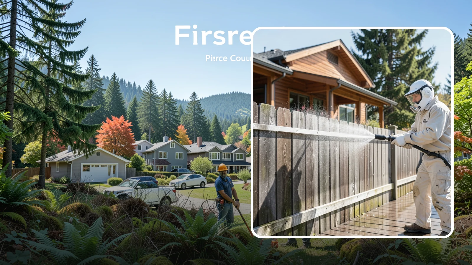 Fence Sealing in Fircrest, Pierce County, WA - Clear water-repellent sealing for wood fences that fends off the rot, graying, and moss our damp climate encourages.