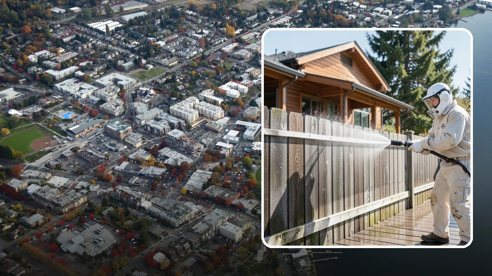 Fence Sealing in Kirkland, King County, WA - Clear water-repellent sealing for wood fences that fends off the rot, graying, and moss our damp climate encourages.