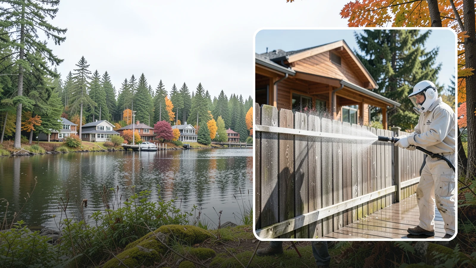 Fence Sealing in La Conner, Skagit County, WA - Clear water-repellent sealing for wood fences that fends off the rot, graying, and moss our damp climate encourages.