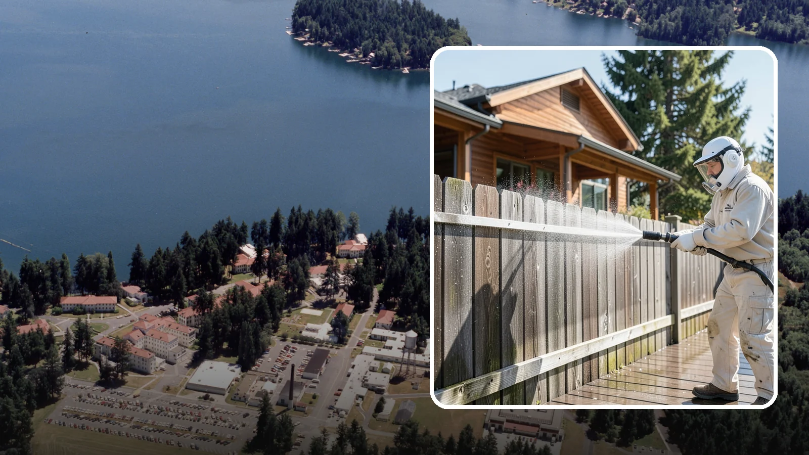 Fence Sealing in Lakewood, Pierce County, WA - Clear water-repellent sealing for wood fences that fends off the rot, graying, and moss our damp climate encourages.