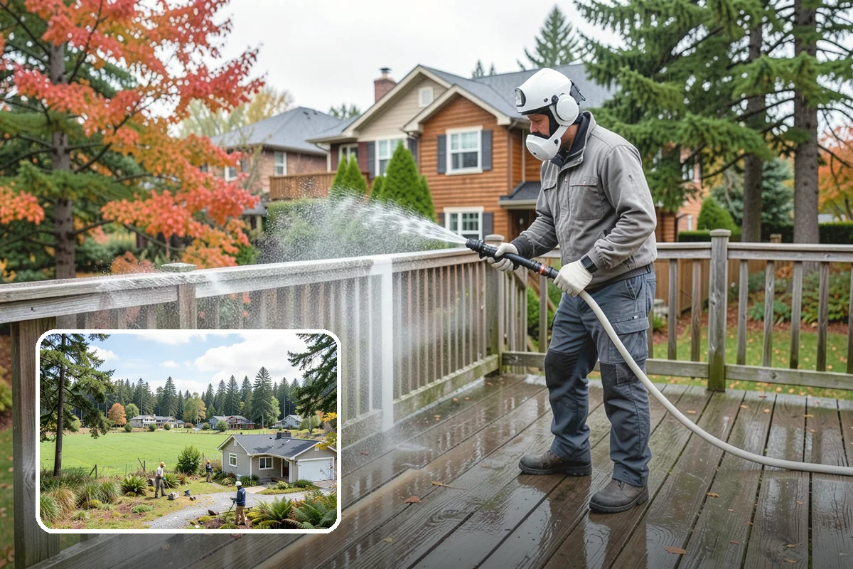 Fence Sealing in Lyman, Skagit County, WA - Sheds rain to slow rot in posts, rails, and pickets