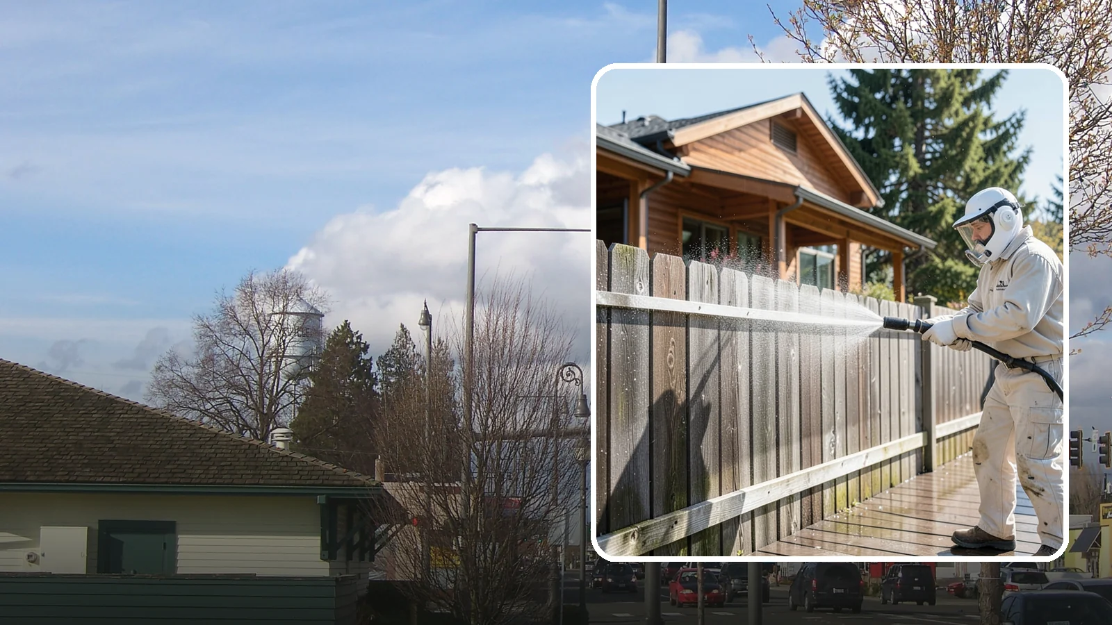 Fence Sealing in Marysville, Snohomish County, WA - Clear water-repellent sealing for wood fences that fends off the rot, graying, and moss our damp climate encourages.