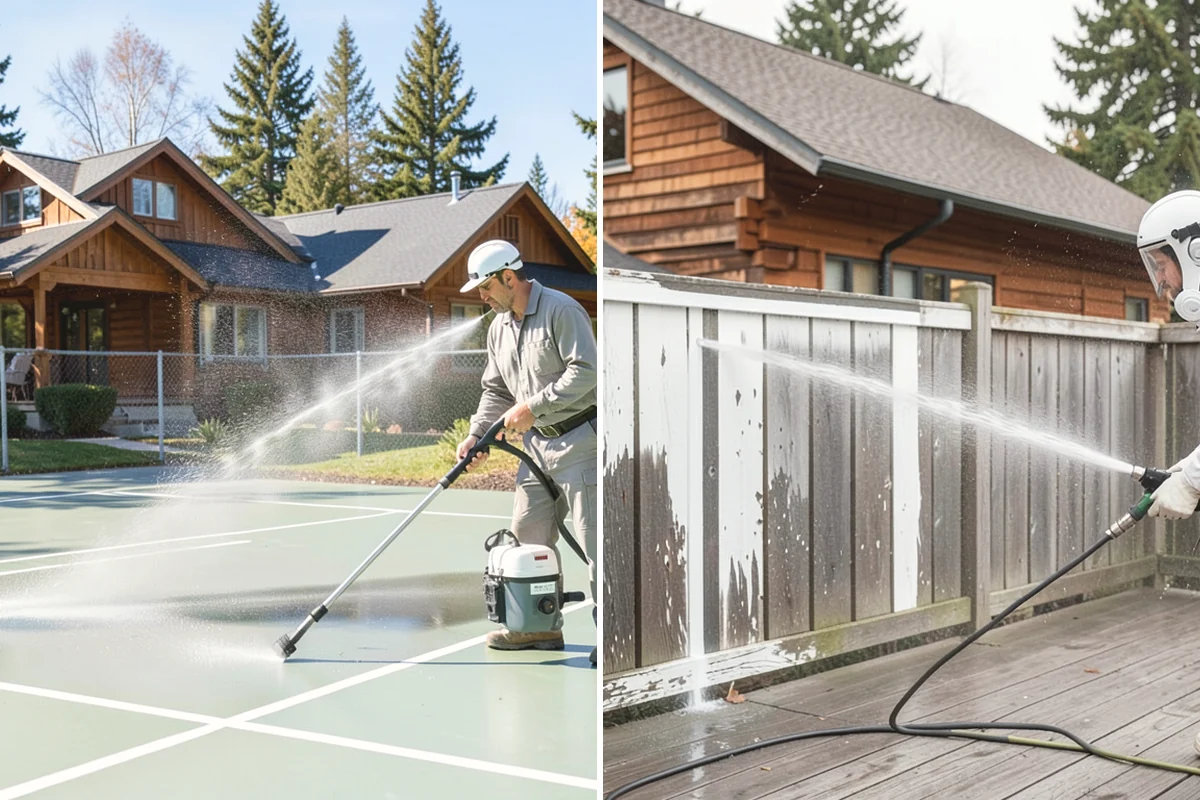 Fence Sealing in Mercer Island, King County, WA - Wash the fence and remove mildew, algae, and loose fibers