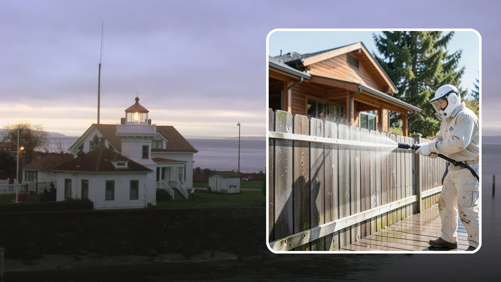 Fence Sealing in Mukilteo, Snohomish County, WA - Clear water-repellent sealing for wood fences that fends off the rot, graying, and moss our damp climate encourages.