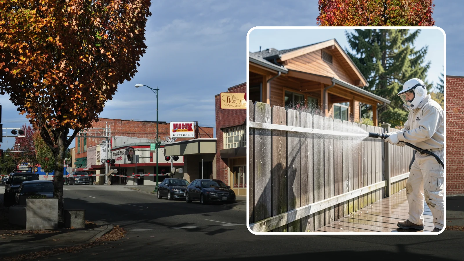 Fence Sealing in Puyallup, Pierce County, WA - Clear water-repellent sealing for wood fences that fends off the rot, graying, and moss our damp climate encourages.