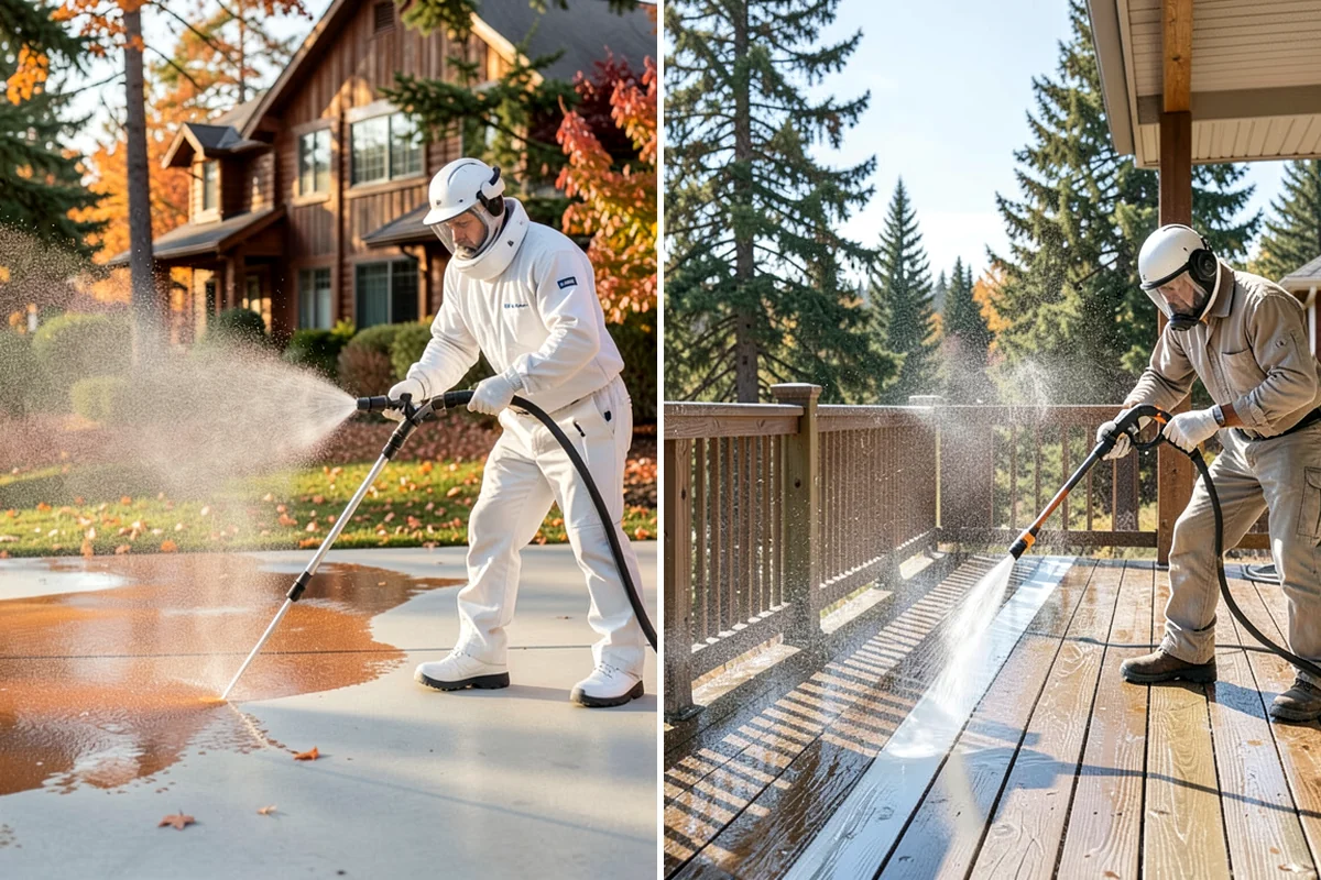 Fence Sealing in Puyallup, Pierce County, WA - Wash the fence and remove mildew, algae, and loose fibers