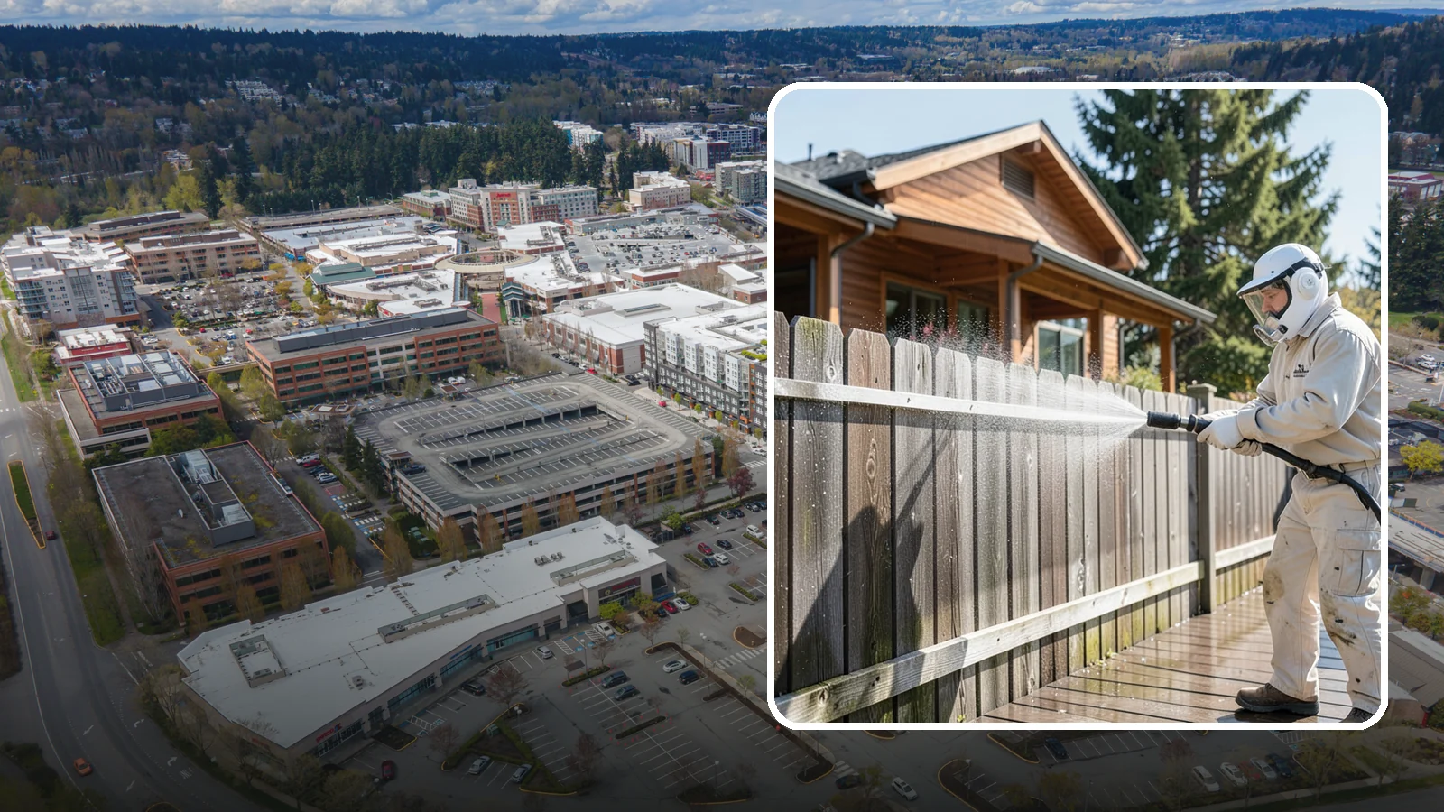 Fence Sealing in Redmond, King County, WA - Clear water-repellent sealing for wood fences that fends off the rot, graying, and moss our damp climate encourages.